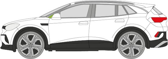 Afbeelding van Zijruit links Volkswagen ID.4 