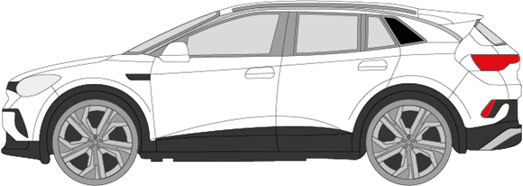 Afbeelding van Zijruit links Volkswagen ID.4 (DONKERE UIT)