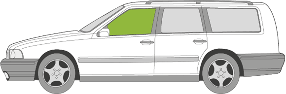 Afbeelding van Zijruit links Volvo XC70