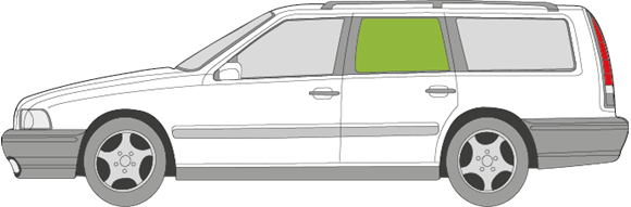 Afbeelding van Zijruit links Volvo XC70