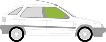 Afbeelding van Zijruit rechts Citroën ZX 3 deurs