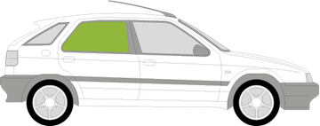 Afbeelding van Zijruit rechts Citroën ZX 3 deurs