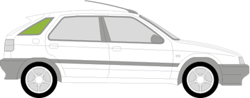 Afbeelding van Zijruit rechts Citroën ZX 5 deurs