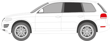 Afbeelding van Zijruit links Volkswagen Touareg (DONKERE RUIT)