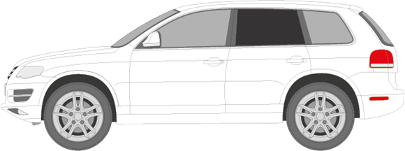 Afbeelding van Zijruit links Volkswagen Touareg (DONKERE RUIT)