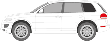 Afbeelding van Zijruit links Volkswagen Touareg (DONKERE RUIT)
