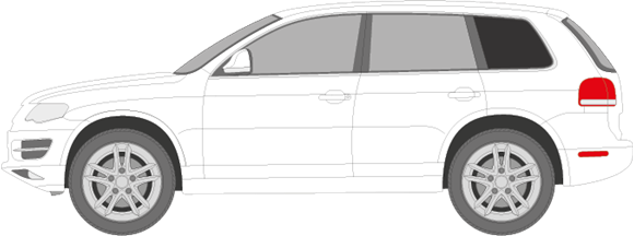 Afbeelding van Zijruit links Volkswagen Touareg (DONKERE RUIT)