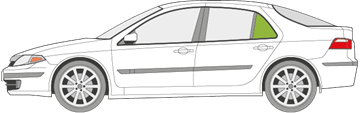 Afbeelding van Zijruit links Renault Laguna 5 deurs 