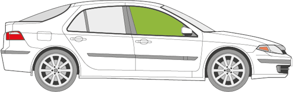 Afbeelding van Zijruit rechts Renault Laguna 5 deurs