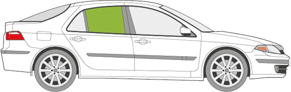 Afbeelding van Zijruit rechts Renault Laguna 5 deurs 