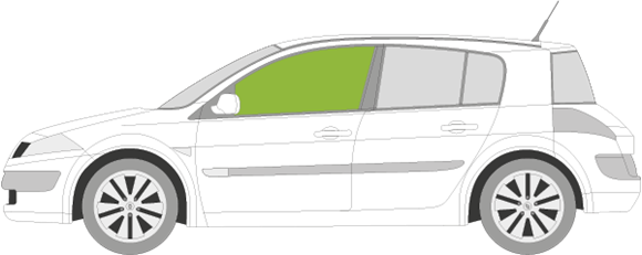 Afbeelding van Zijruit links Renault Mégane 5 deurs 
