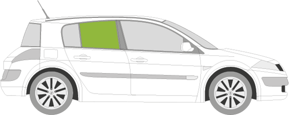 Afbeelding van Zijruit rechts Renault Mégane 5 deurs 