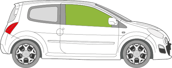 Afbeelding van Zijruit rechts Renault Twingo 