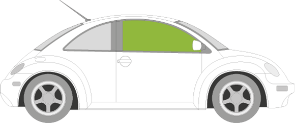 Afbeelding van Zijruit rechts Volkswagen Beetle 