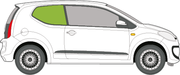 Afbeelding van Zijruit rechts Volkswagen UP! 3 deurs
