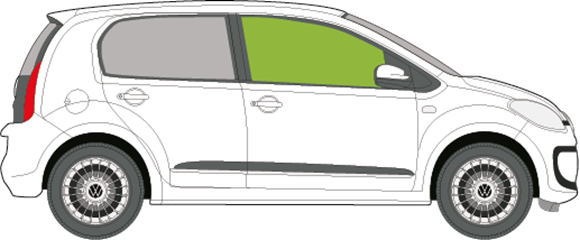 Afbeelding van Zijruit rechts Volkswagen UP! 5 deurs