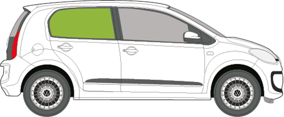 Afbeelding van Zijruit rechts Volkswagen UP! 5 deurs