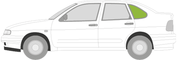 Afbeelding van Zijruit links Volkswagen Polo sedan