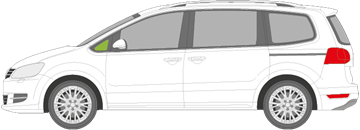 Afbeelding van Zijruit links Volkswagen Sharan (met chroom)