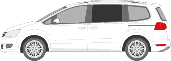 Afbeelding van Zijruit links Volkswagen Sharan (DONKERE RUIT)