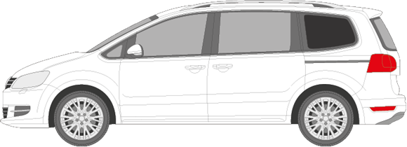 Afbeelding van Zijruit links Volkswagen Sharan (DONKERE RUIT)