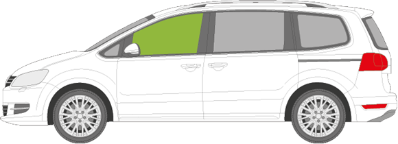 Afbeelding van Zijruit links Volkswagen Sharan