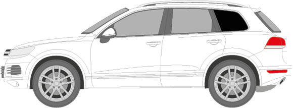 Afbeelding van Zijruit links Volkswagen Touareg (DONKERE RUIT)