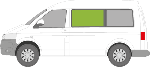 Afbeelding van Zijruit links Volkswagen Transporter Family