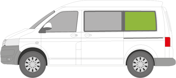 Afbeelding van Zijruit links Volkswagen Transporter Family schuifdeur 