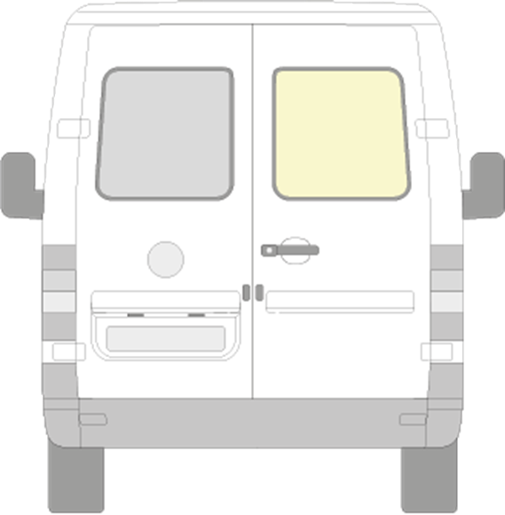 Afbeelding van Achterruit rechts Volkswagen LT (helder/verwarmd)