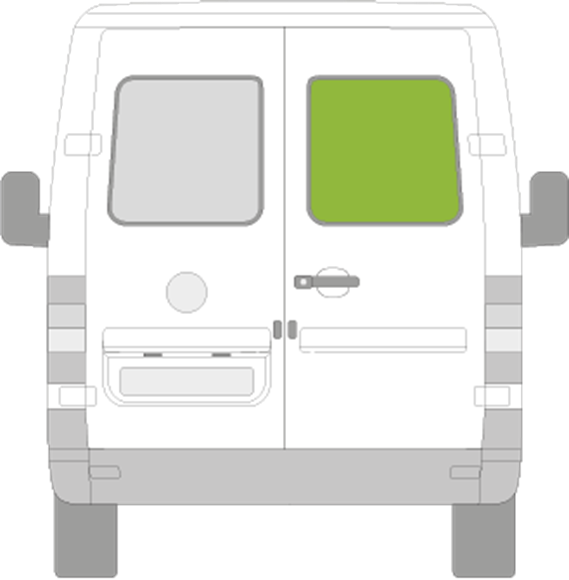 Afbeelding van Achterruit rechts Volkswagen LT (getint/onverwarmd)