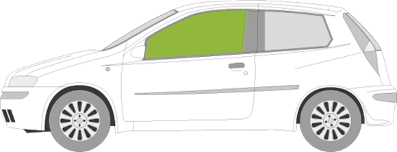 Afbeelding van Zijruit links Fiat Punto 3 deurs