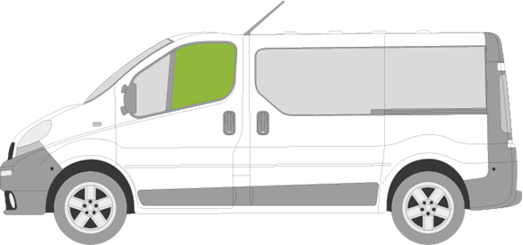 Afbeelding van Zijruit links Renault Trafic