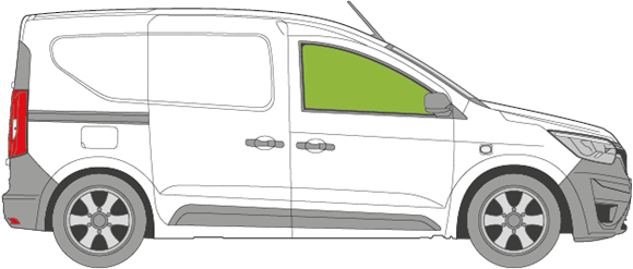 Afbeelding van Zijruit rechts Renault Express 