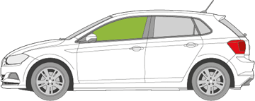 Afbeelding van Zijruit links Volkswagen Polo 5 deurs