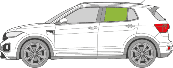 Afbeelding van Zijruit links VW T-Cross 