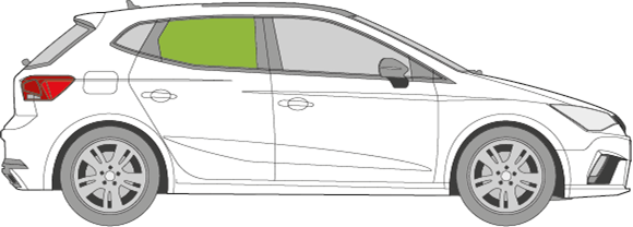 Afbeelding van Zijruit rechts Seat Ibiza