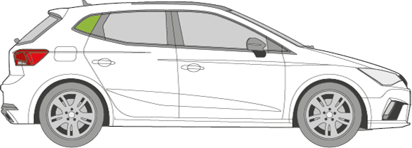 Afbeelding van Zijruit rechts Seat Ibiza